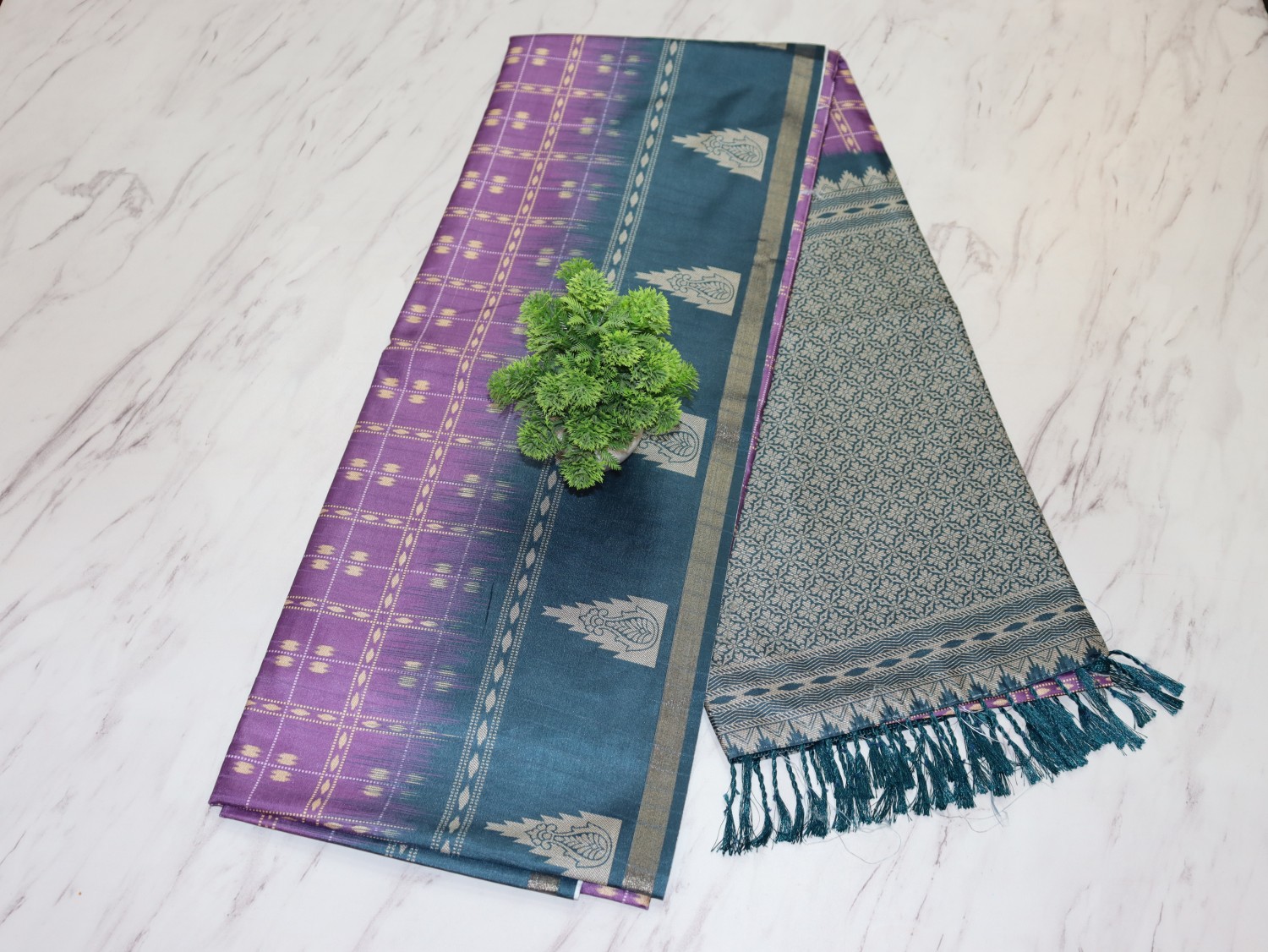 Aranya Ikat Fusion Cotton Saree